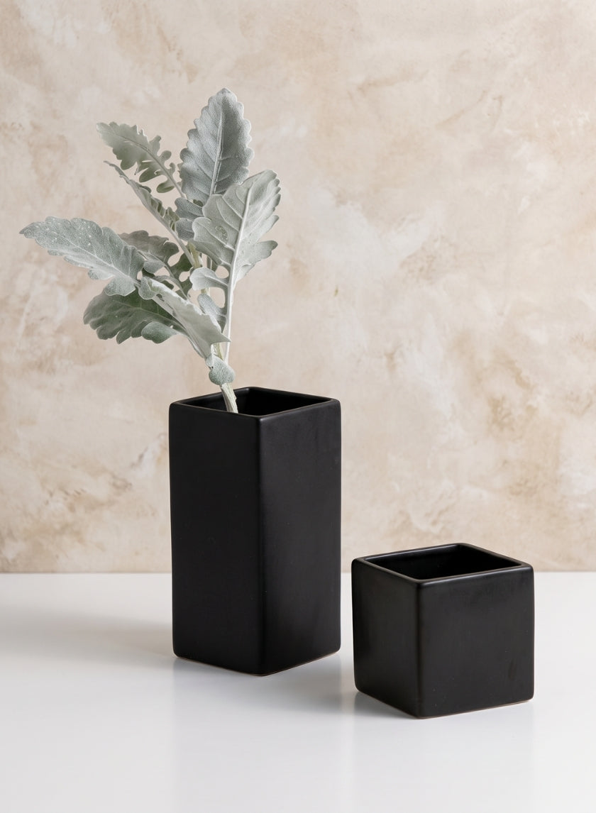 Square Matte Black Ceramic
