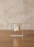 3.25in Square Crystal Glass Vase Decor Jamali Garden