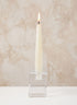 2in Tall Luxe Crystal Block Taper Glass Holder Decor Jamali Garden