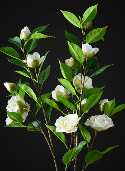 34in Long White Camellia Spray, Case of 12 Decor Jamali Garden