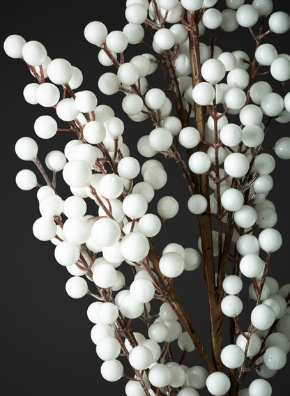 38in Long White Holly Berry Pick, Case of 12 Decor Jamali Garden