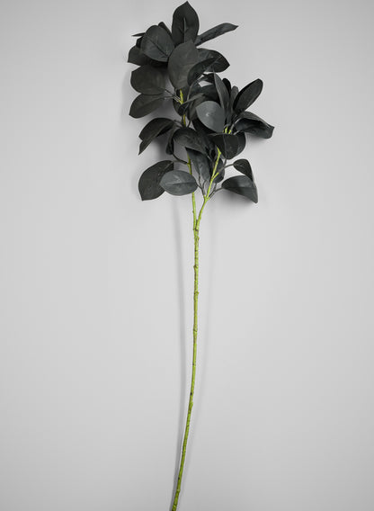 27in Long Black Rubber Fig Leaf Spray, Case of 12 Decor Jamali Garden