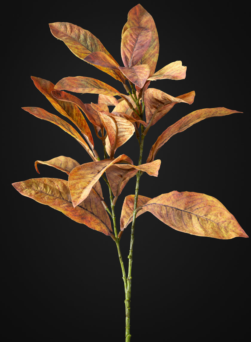 27in Long Fall Magnolia Leaf Pick, Case of 12 Decor Jamali Garden