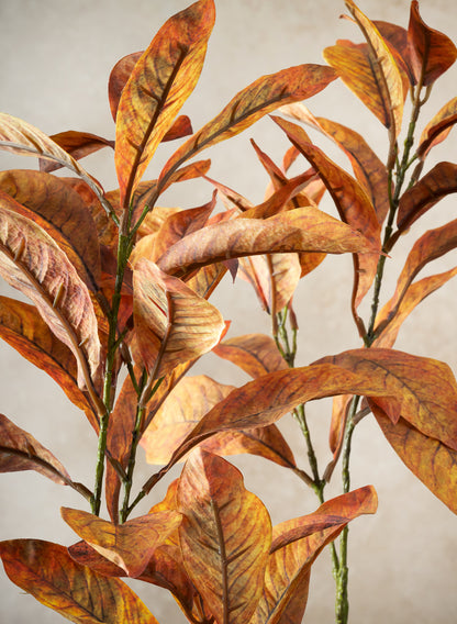 27in Long Fall Magnolia Leaf Pick, Case of 12 Decor Jamali Garden