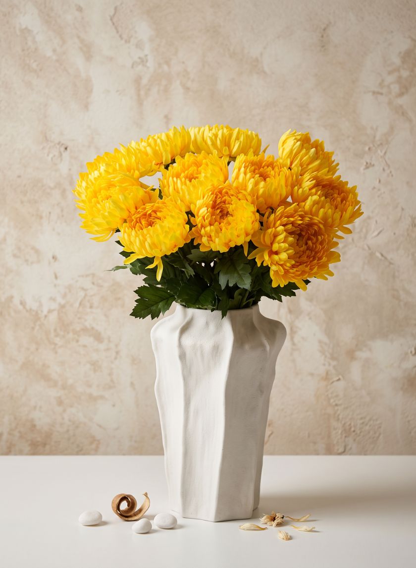 28in Tall Spider Mum, Autumn Yellow
