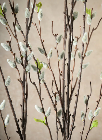 52in Long Pussy Willow Branch, Case of 12 Decor Jamali Garden