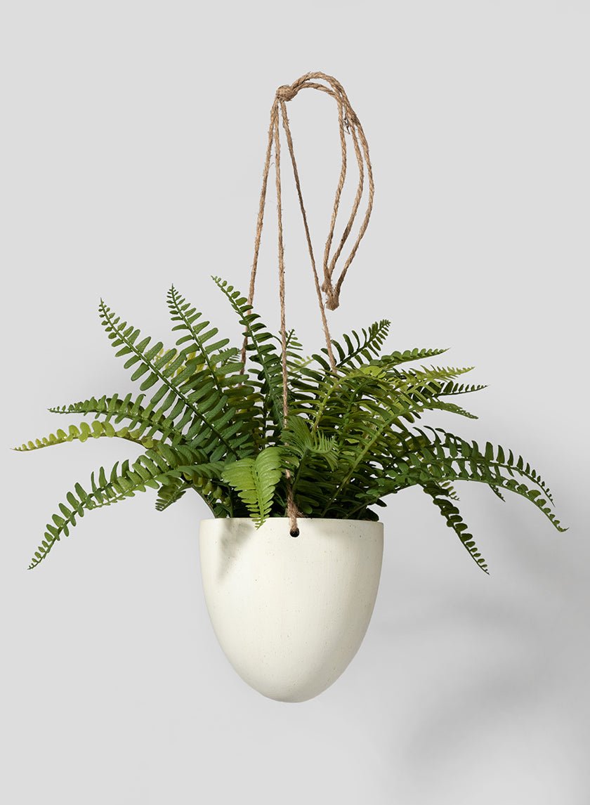 artificial fern plant in pot 8in Tall Small Boston Fern In Hanging Pot