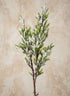 33in Long Single Trifoliate Pine Stem x 2 Branches with Snow Decor Jamali Garden