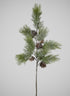 31in Long Frosted Pine Spray with Pinecones, Case of 6 Decor Jamali Garden