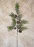 31in Long Frosted Pine Spray with Pinecones, Case of 6 Decor Jamali Garden
