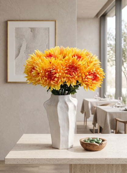 24in Tall Spider Chrysanthemum, Sun Orange, Case of 12 Decor Jamali Garden