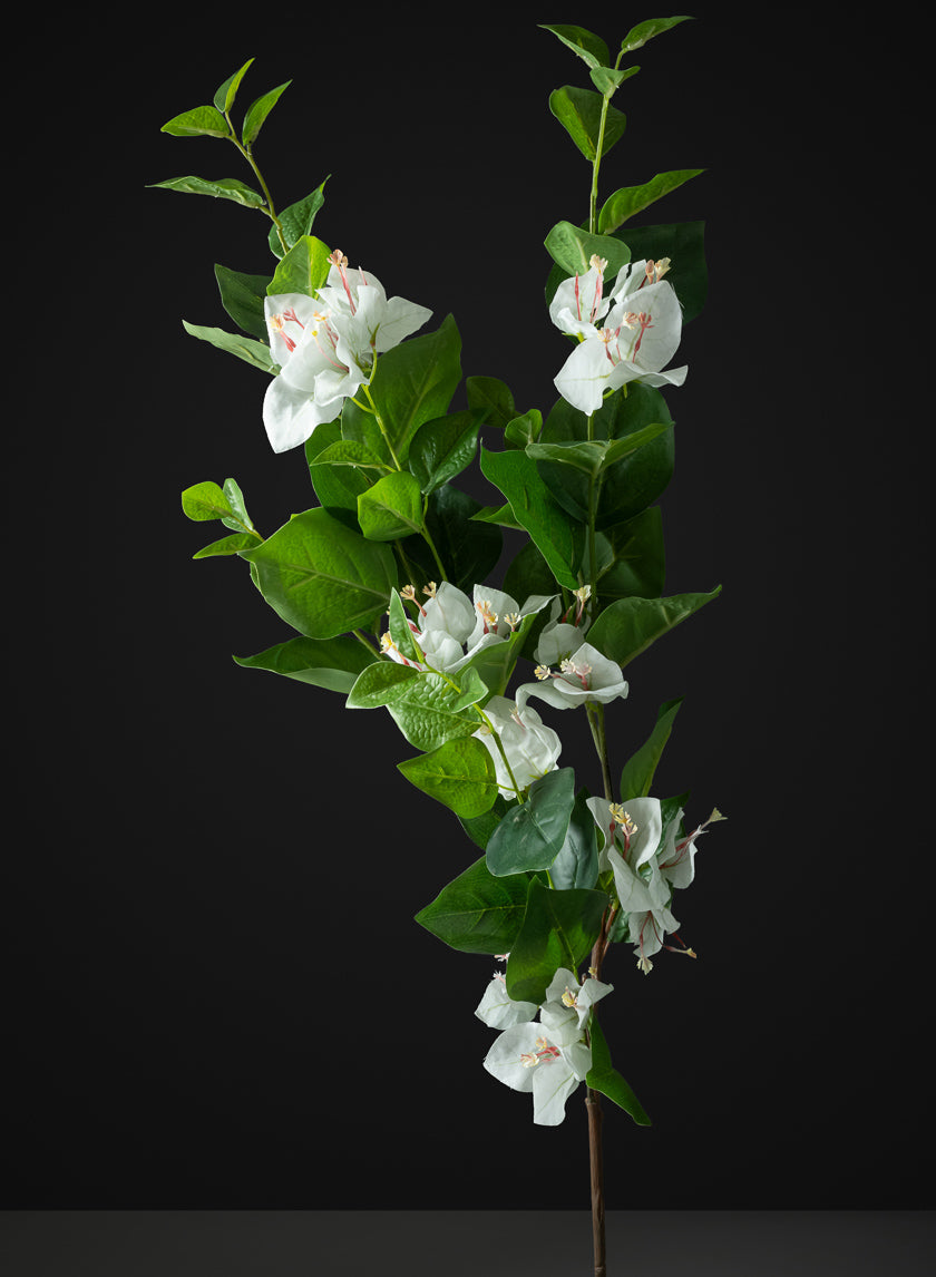 34in Long White Faux Bougainvillea Spray, Case of 12 – Jamali Garden