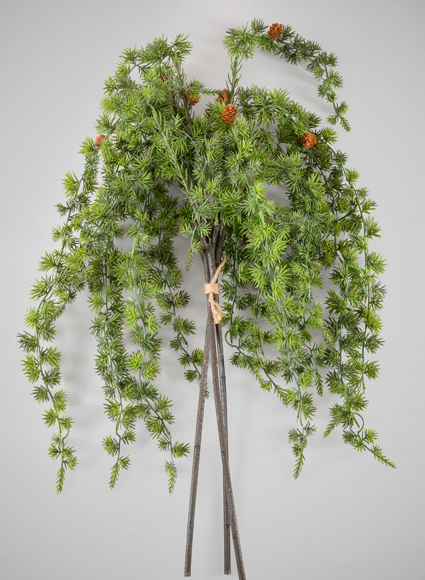40in Long Draping Juniper Spray Bunch, Case of 6 Decor Jamali Garden