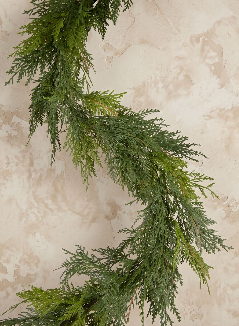 6ft Long Real Touch Cedar Garland, Case of 3 Decor Jamali Garden