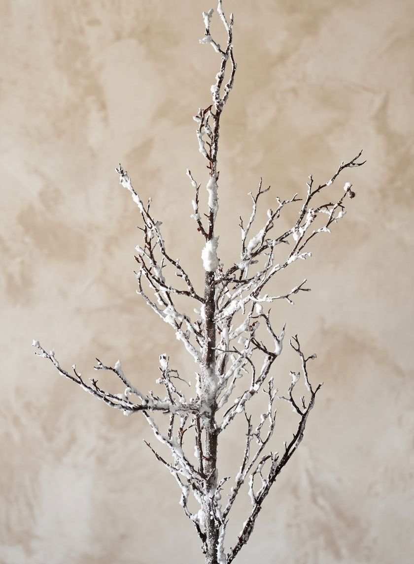 31in Long Winter Twig Branch with Snow, Case of 12 Decor Jamali Garden