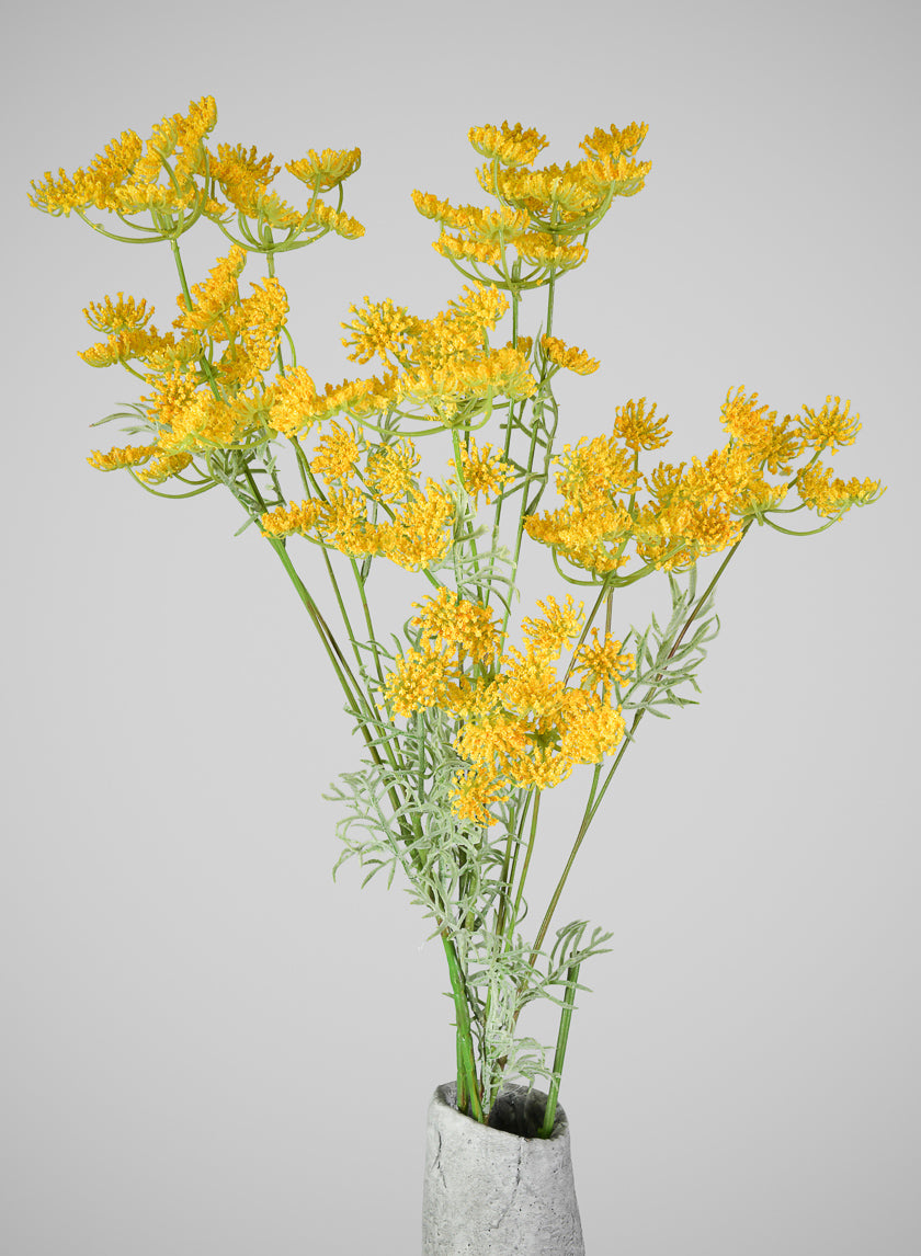 31in Long Yellow Fennel Flower Stem, Case of 12 Decor Jamali Garden
