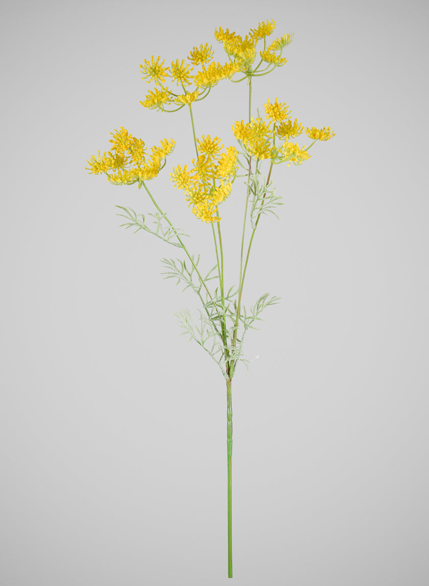 31in Long Yellow Fennel Flower Stem, Case of 12 Decor Jamali Garden