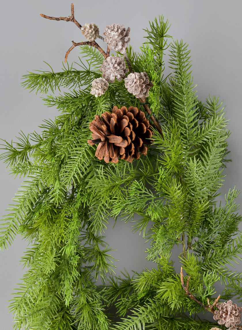 77in Long Mixed Pine Plus Pine Cones Vine Decor Jamali Garden