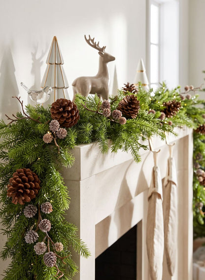 77in Long Mixed Pine Plus Pine Cones Vine Decor Jamali Garden