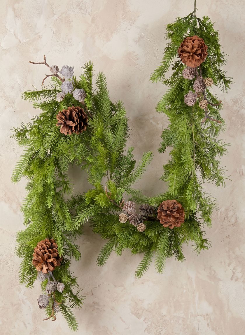 77in Long Mixed Pine Plus Pine Cones Vine Decor Jamali Garden