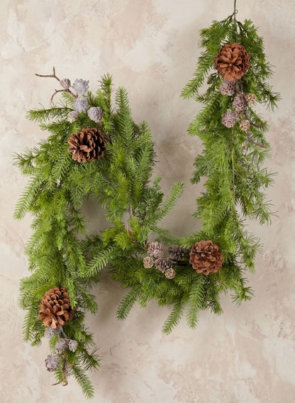 77in Long Mixed Pine Plus Pine Cones Vine Decor Jamali Garden