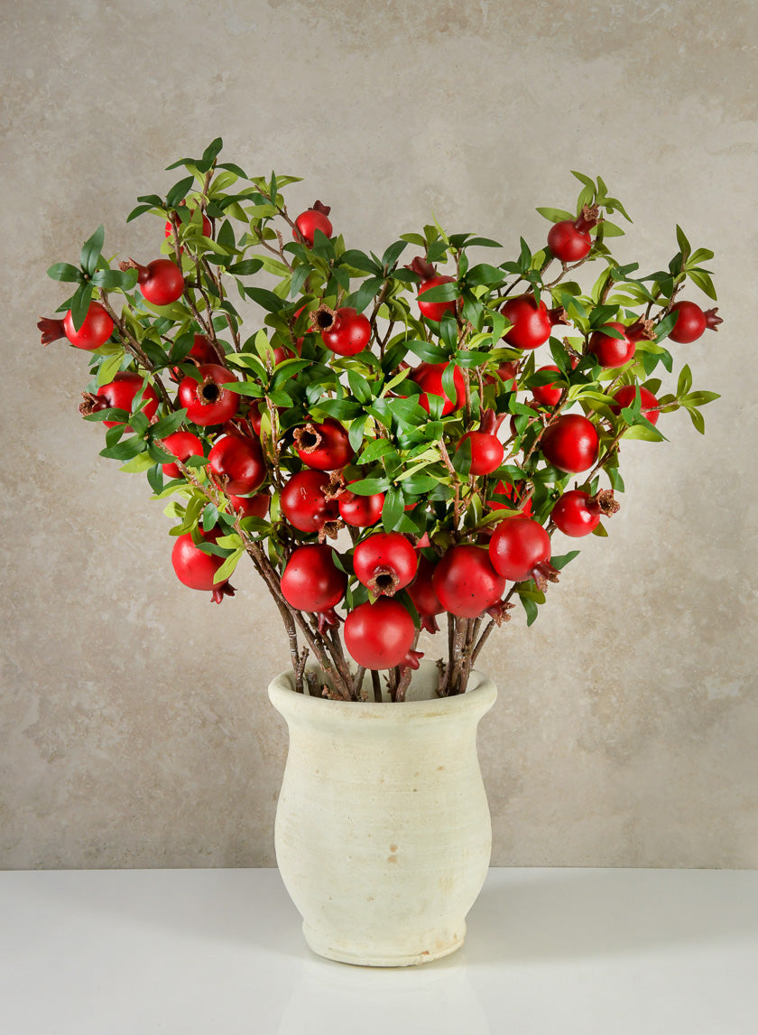 34in Tall Red Pomegranate Branch, Case of 12 – Jamali Garden