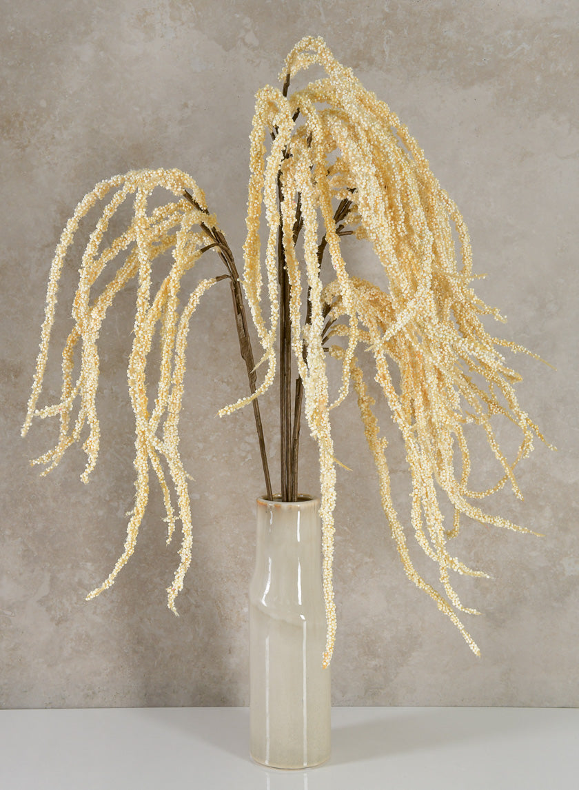 42in White Amaranthus Stem, Case of 12 Decor Jamali Garden