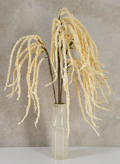 42in White Amaranthus Stem, Case of 12 Decor Jamali Garden