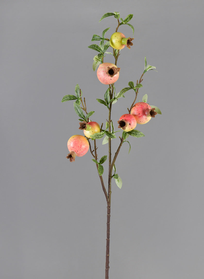 33in Tall Green Pomegranate Branch, Case of 12 Decor Jamali Garden