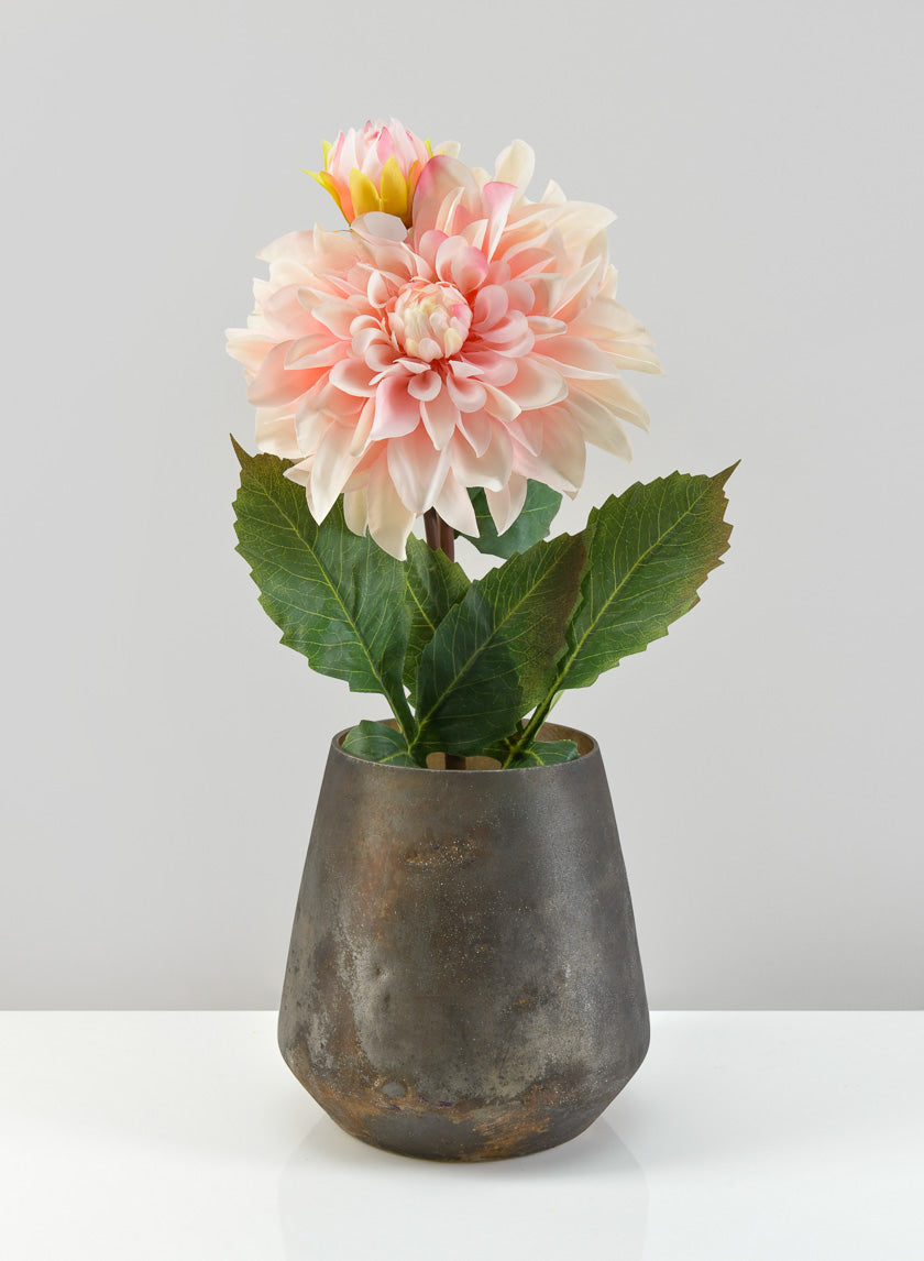 33in Long Peach Dahlia, Case of 12 Decor Jamali Garden