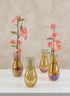 5in Tall Juliette Amber Vintage Glass Bud Vase, Set of 4 Decor Jamali Garden