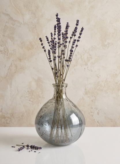 7in Tall Camille Grey Luster Glass Deco Vase Decor Jamali Garden