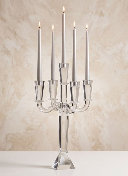 21in Tall Tapered Rectangle Crystal Candelabra Decor Jamali Garden