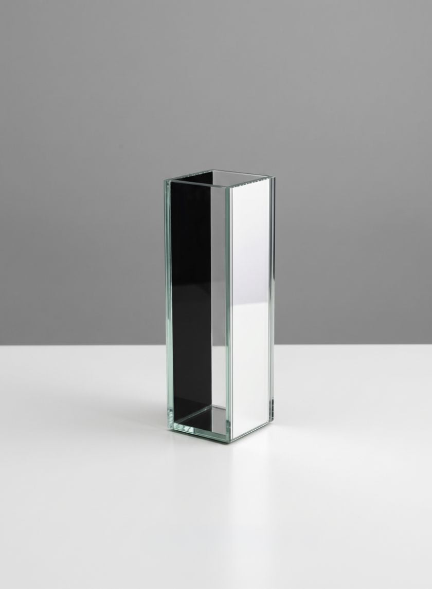 Clear and Mirror Glitz Vase