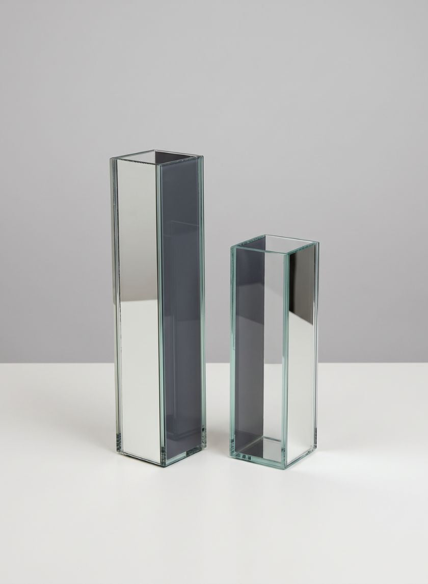 Clear and Mirror Glitz Vase Decor Jamali Garden