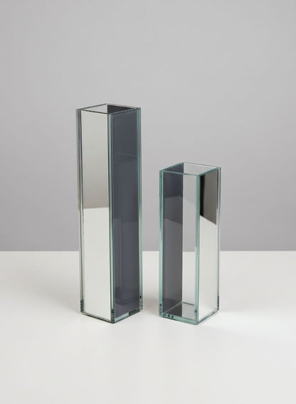 Clear and Mirror Glitz Vase