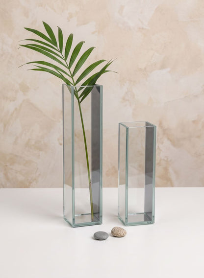 Clear and Mirror Glitz Vase