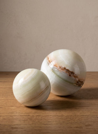 Khyber White Onyx Sphere Ball