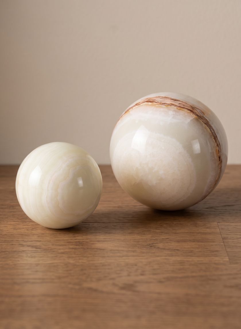 Khyber White Onyx Sphere Ball