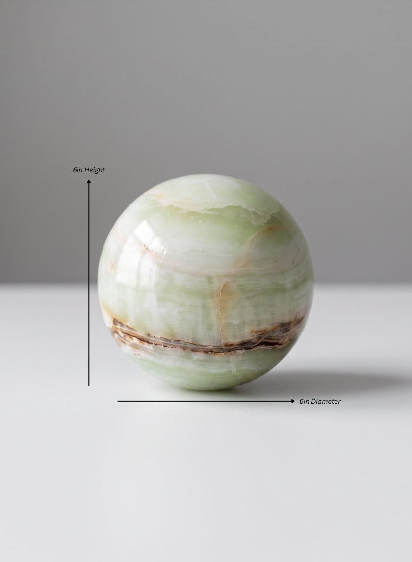 Khyber White Onyx Sphere Ball