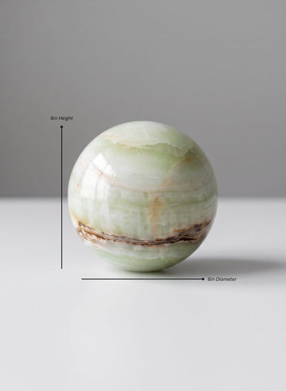 Khyber White Onyx Sphere Ball