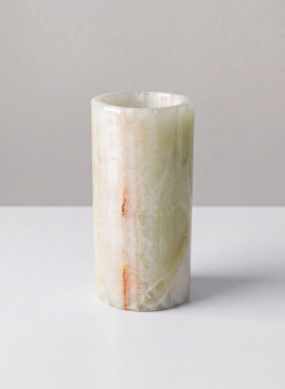 Khyber White Onyx Cylinder
