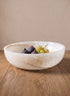 8in Wide Khyber White Onyx Decorative Bowl Decor Jamali Garden