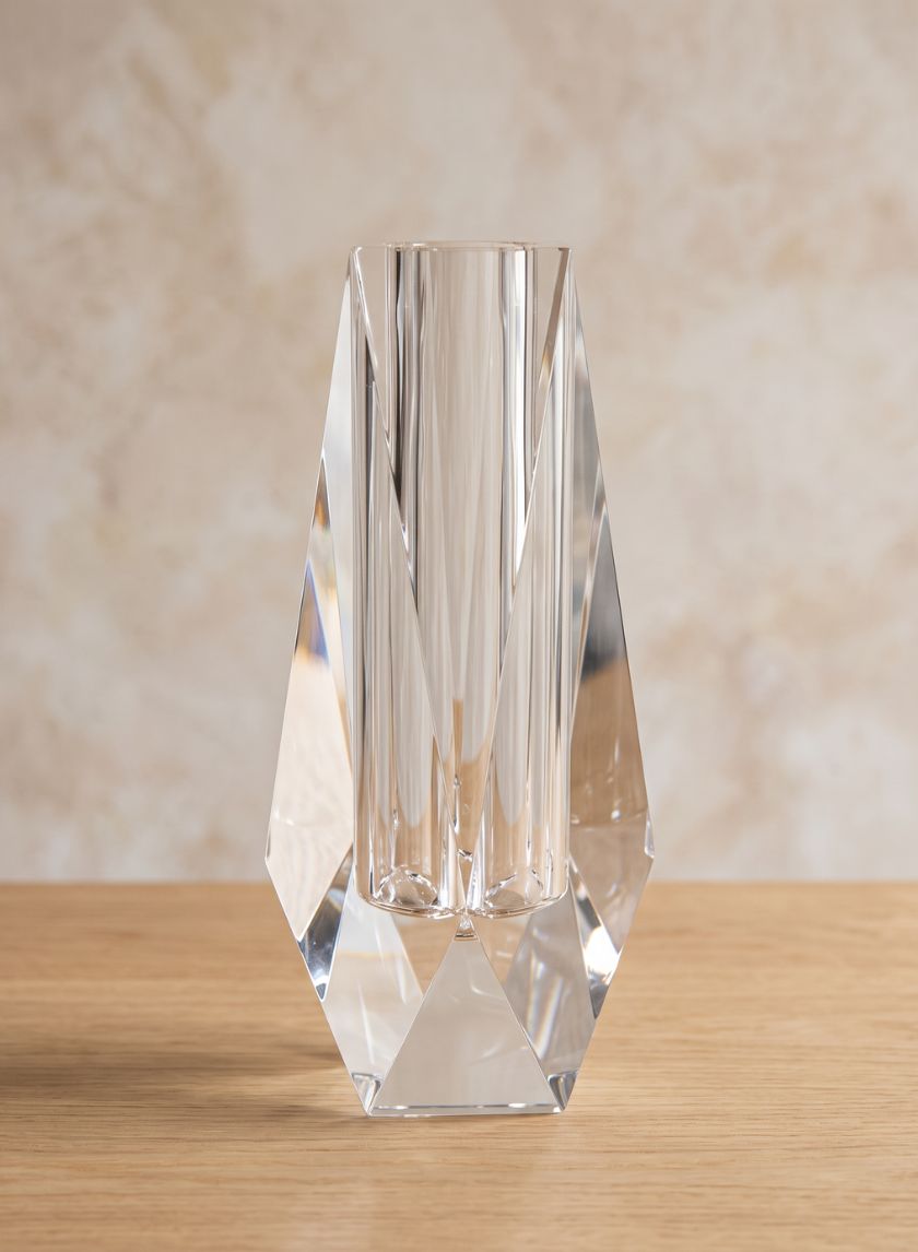 8.5in Tall Coffee Table Crystal Glass Vase Decor Jamali Garden
