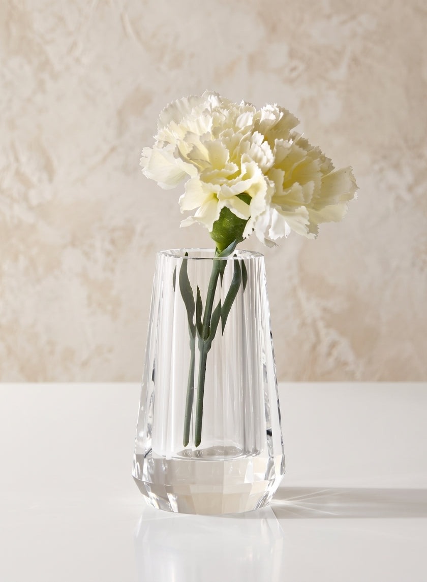 4in Tall Tapered Crystal Bud Glass Vase Decor Jamali Garden
