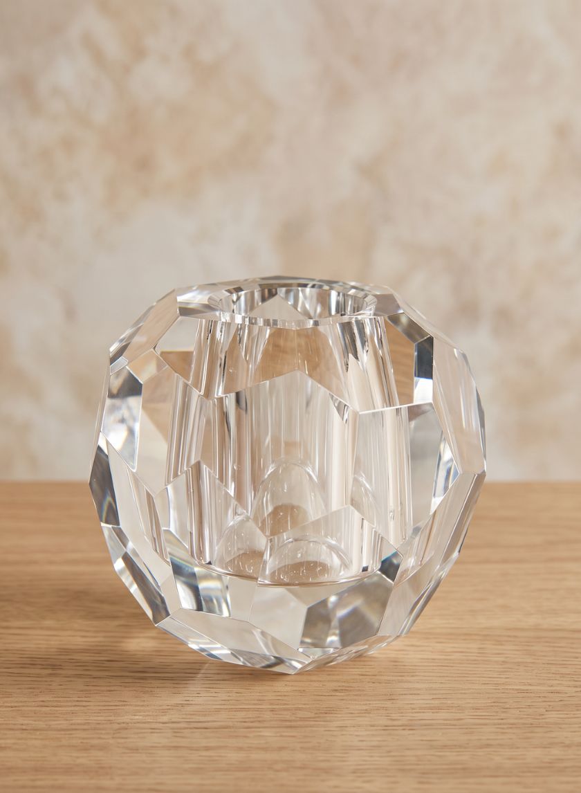 5in Tall Crystal Ball Glass Vase Decor Jamali Garden