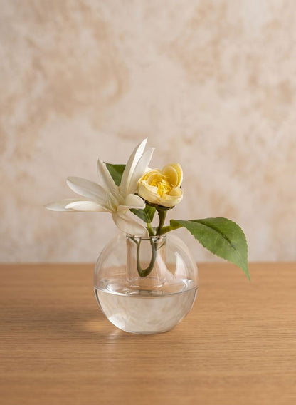 3in Wide Crystal Ball Glass Vase Decor Jamali Garden