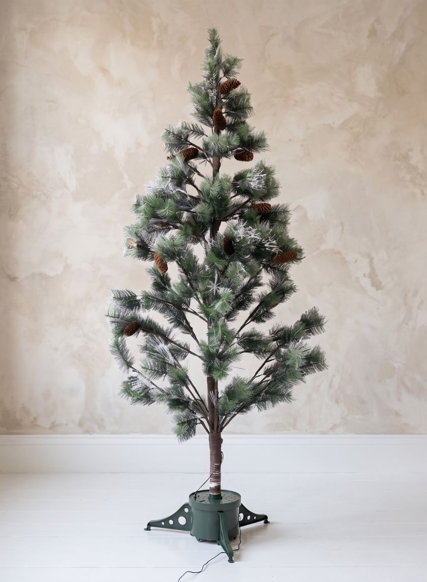 6ft Tall Fiber Optic Pine Needle Christmas Tree Decor Jamali Garden