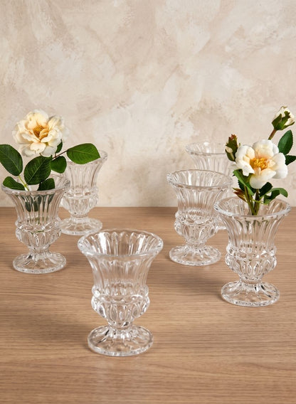 4in Tall Mimosa Glass Urn, Mini, Set of 6 Decor Jamali Garden