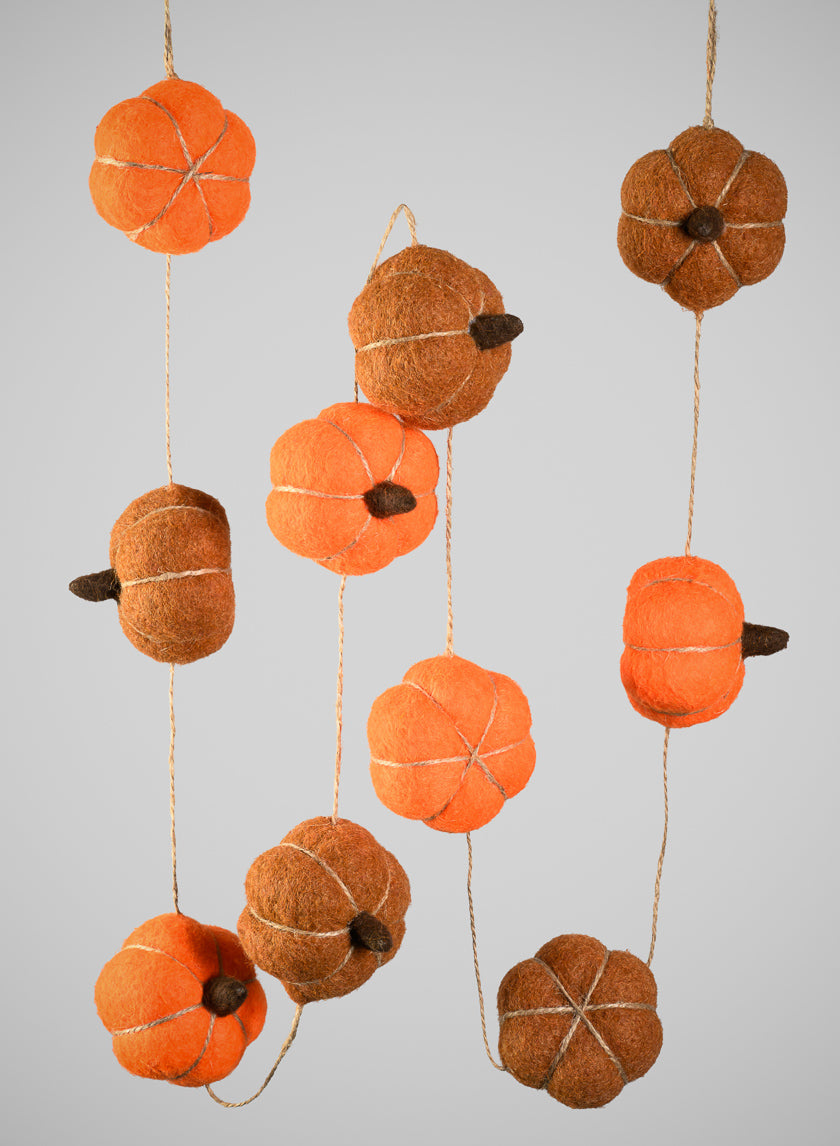 72in Long Halloween and Fall Pumpkin Garland, Case of 6 Decor Jamali Garden